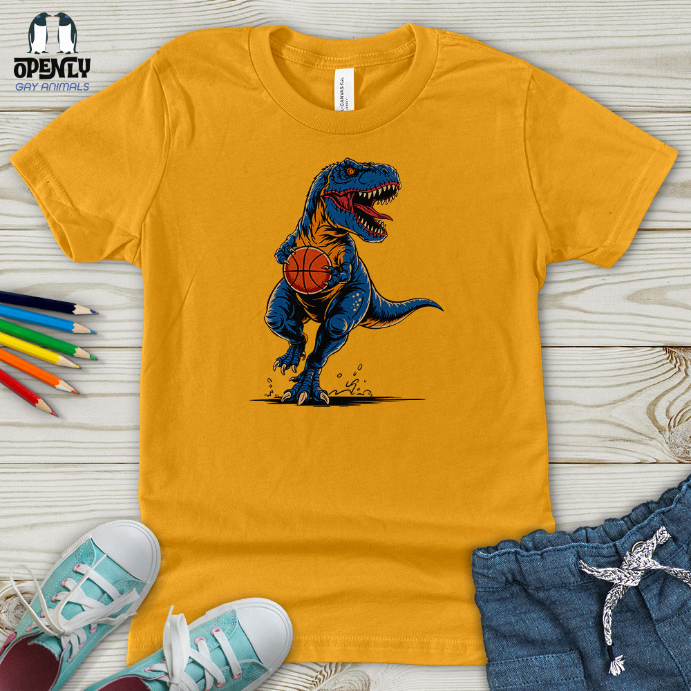 Dinosaurs Basketball Youth T-Shirt