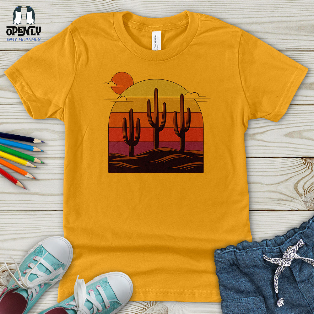 Minimalist Desert Landscape Illustration Youth T-Shirt