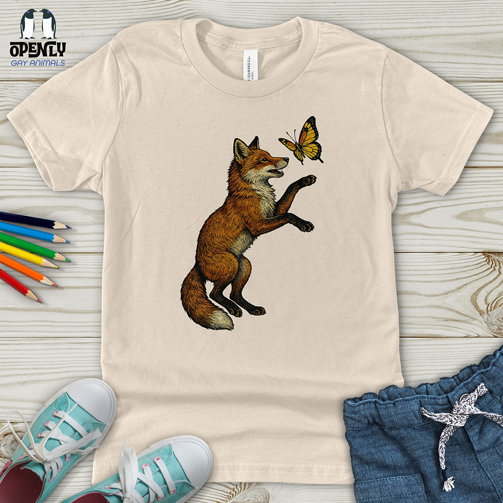 Fox With Butterfly Youth T-Shirt