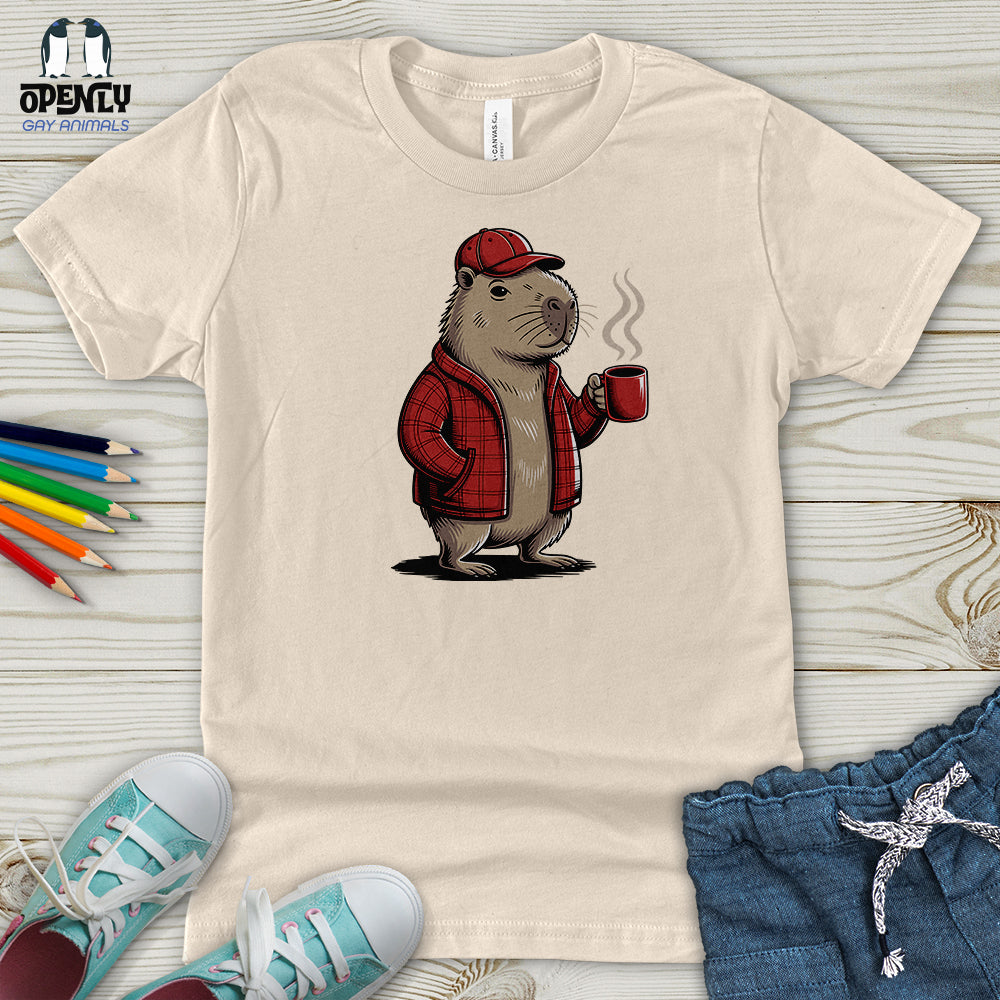 Caffeinated Capybara Youth T-Shirt