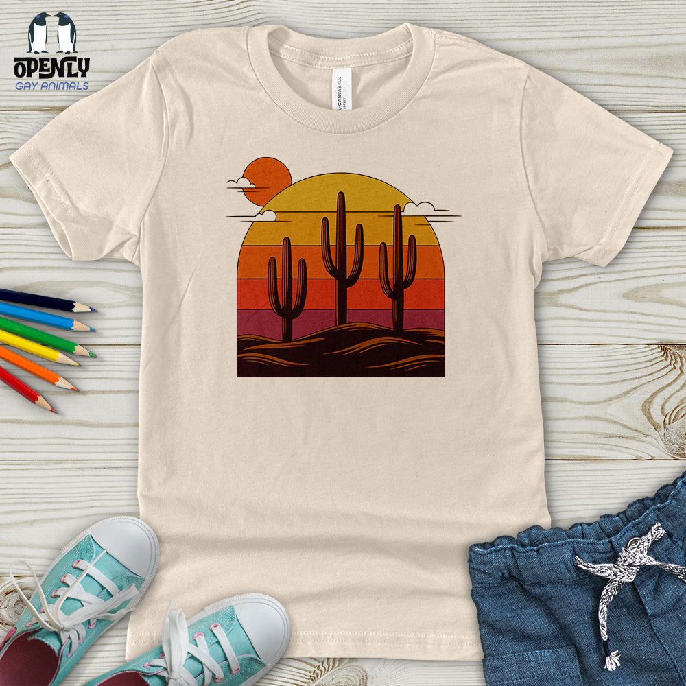 Minimalist Desert Landscape Illustration Youth T-Shirt