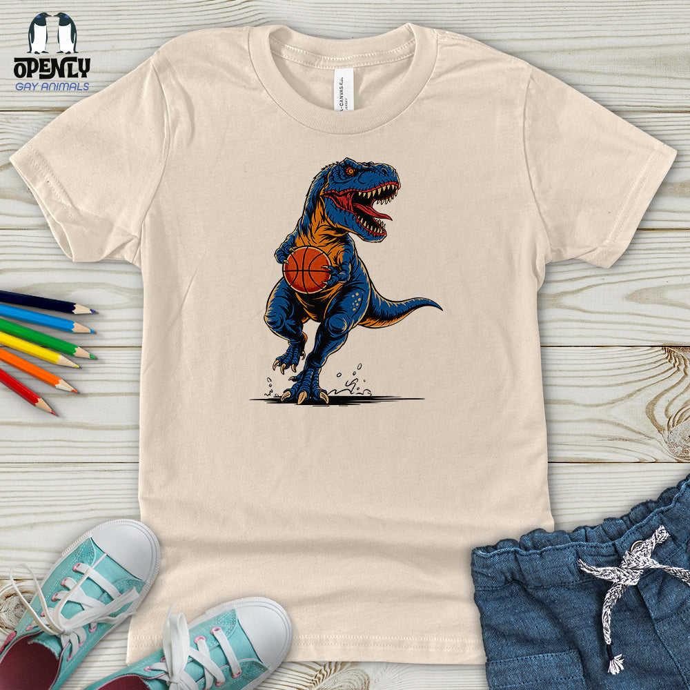 Dinosaurs Basketball Youth T-Shirt