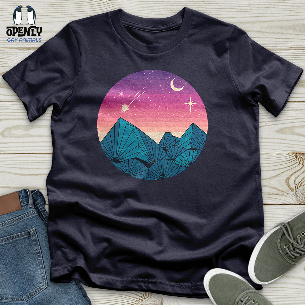 Geometric Mountain Landscape Unisex T-Shirt