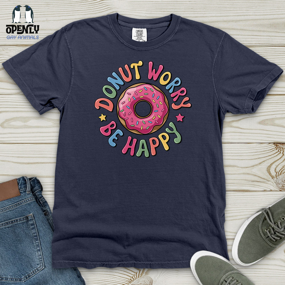 Donut Worry Be Happy Heavy Cotton Comfort Colors Tee