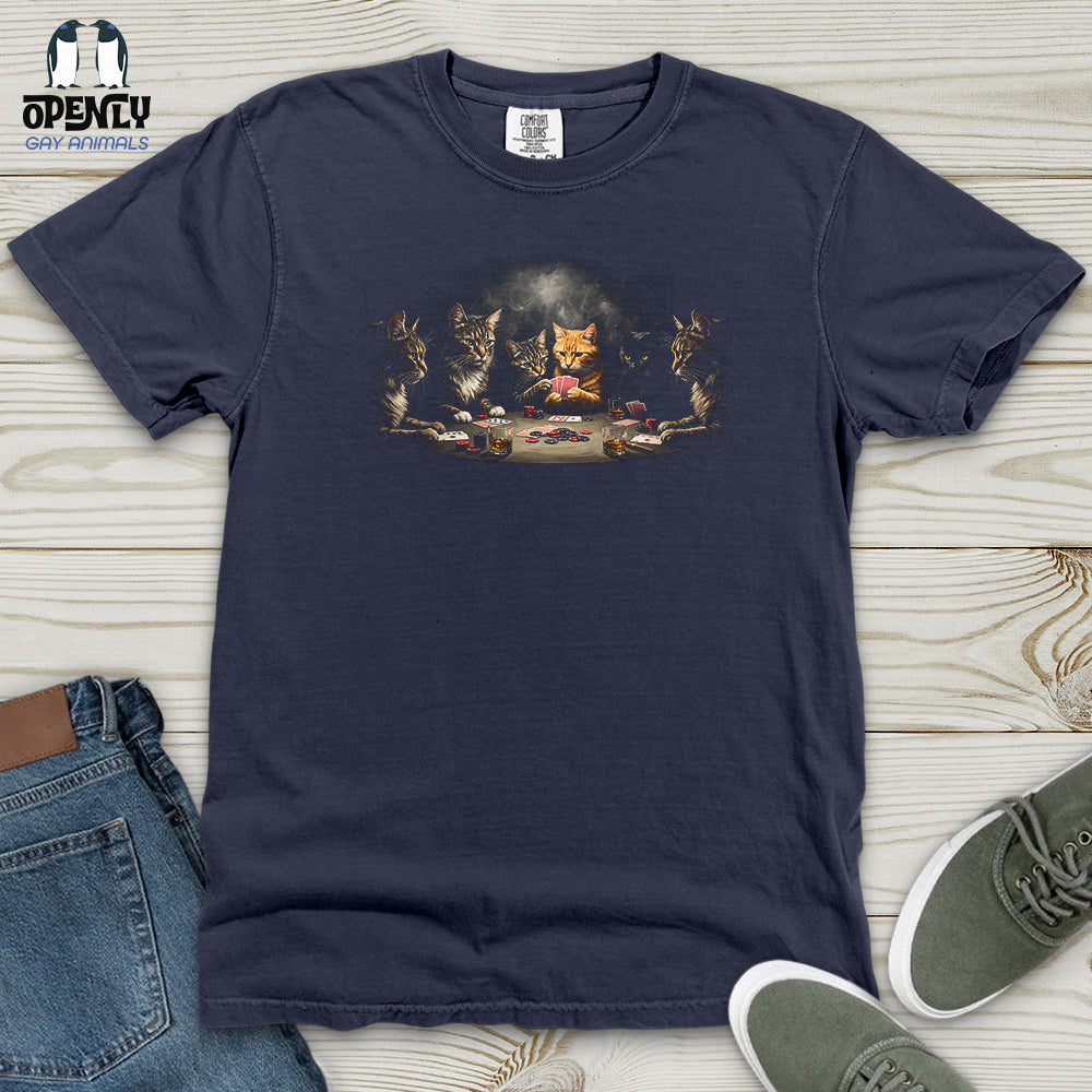 Poker Cats Heavy Cotton Comfort Colors Tee