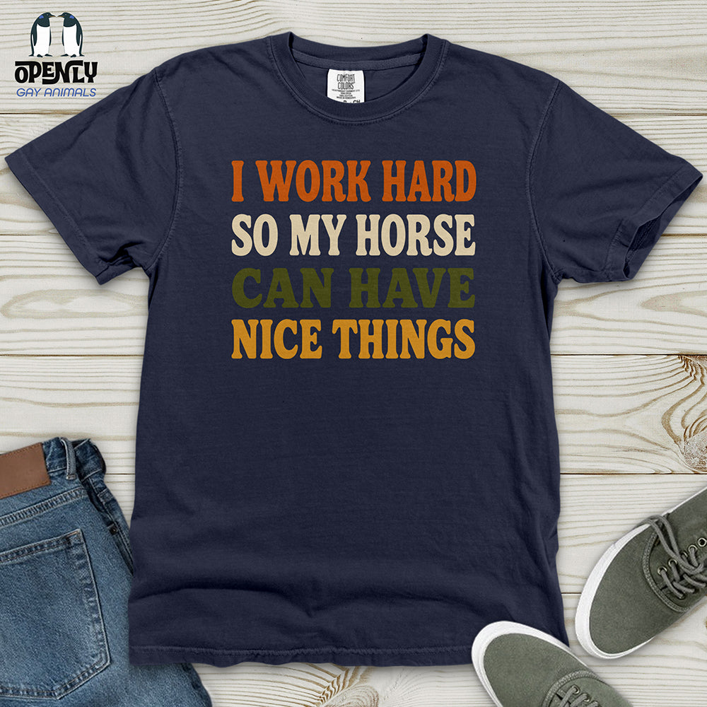 Work Hard Horse Layout Heavy Cotton Comfort Colors Tee