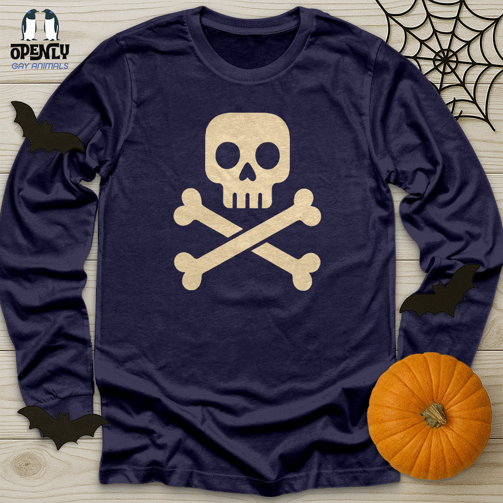 Rock Skull and Bones Unisex Long Sleeve Tee