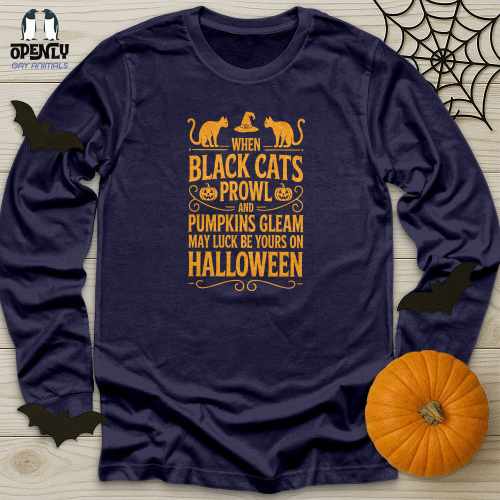 When Black Cats Prowl Unisex Long Sleeve Tee