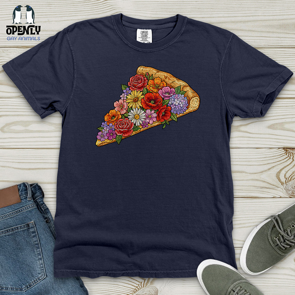 Flowers Pizza Heavy Cotton Comfort Colors Tee