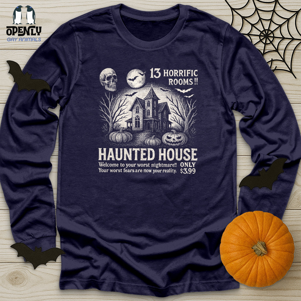 Haunted House 13 Horrific Rooms Unisex Long Sleeve Tee