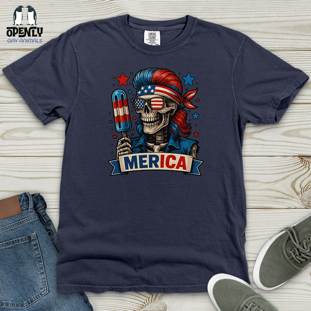Merica Skull Heavy Cotton Comfort Colors Tee