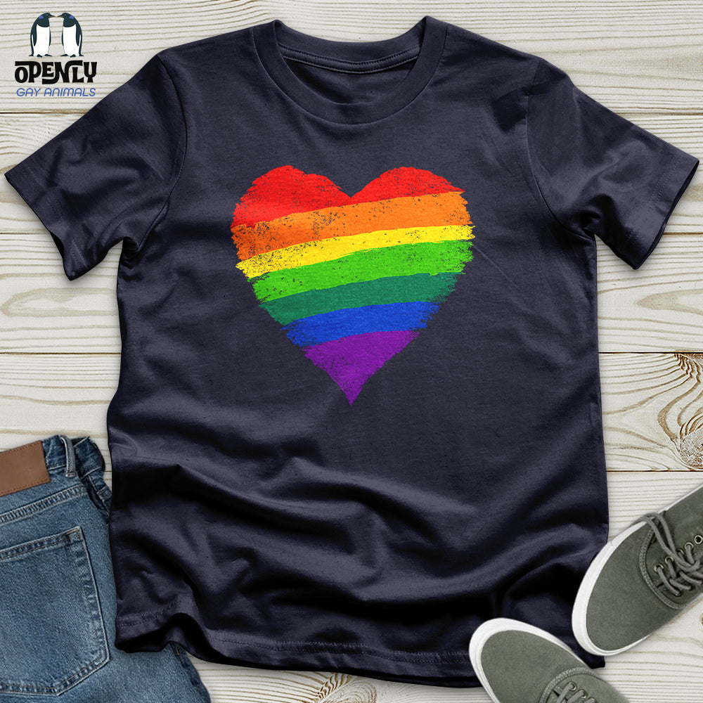 Rainbow Heart Lgbt Ally Unisex T-Shirt