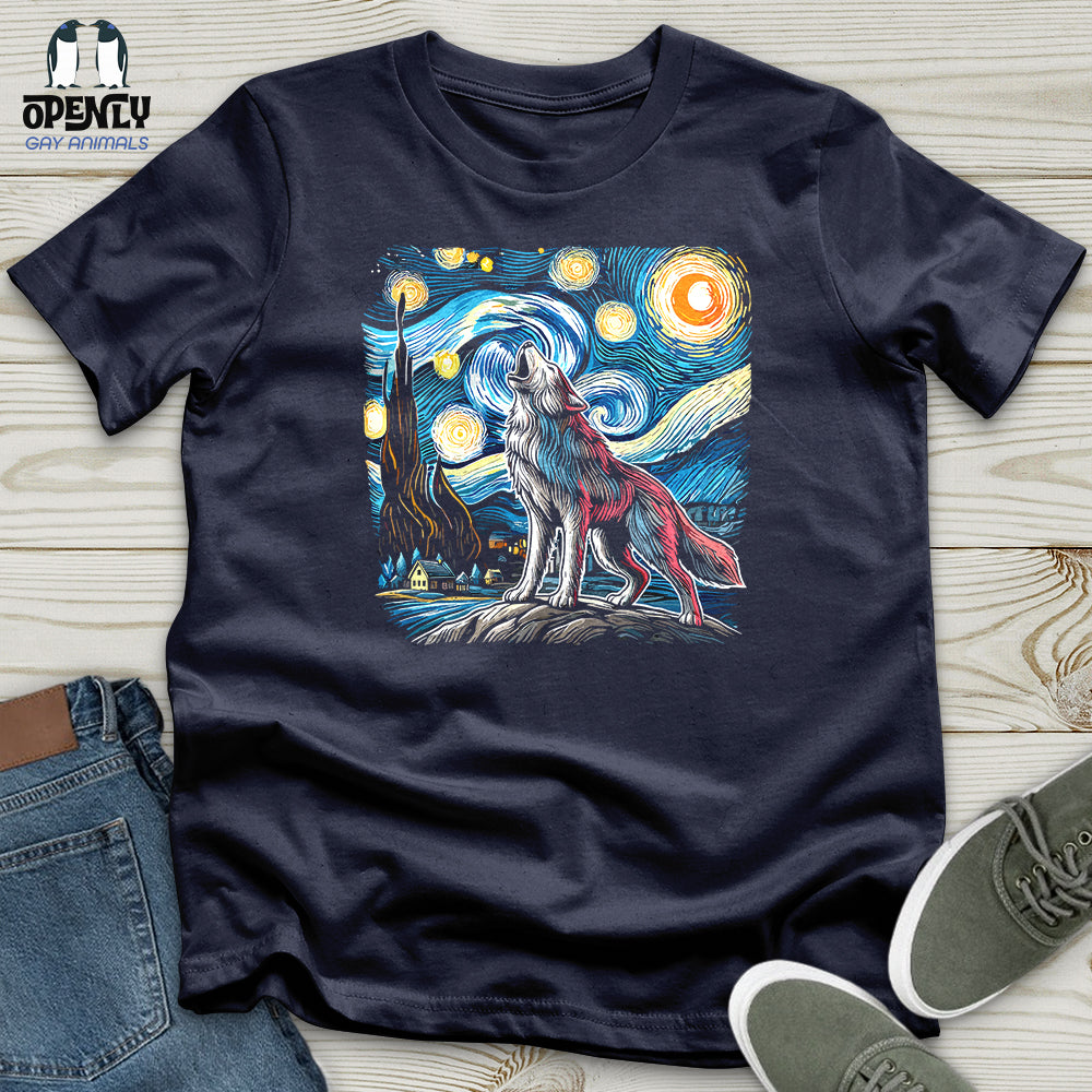 Wolf Starry Night Softstyle Tee