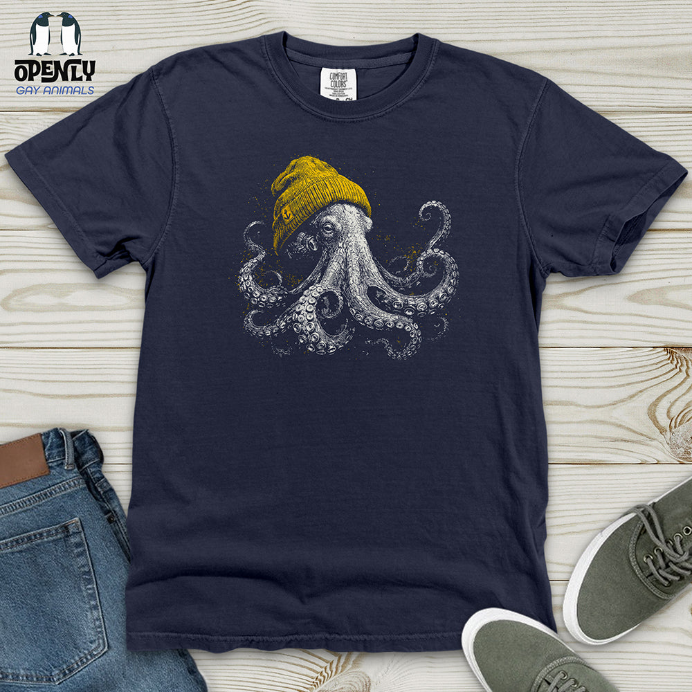 Winter Octopus Heavy Cotton Comfort Colors Tee