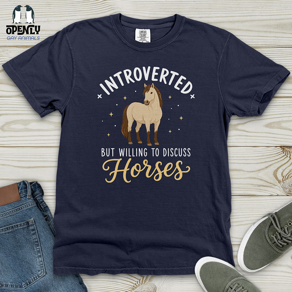 Introverted Horse Badge Heavy Cotton Comfort Colors Tee