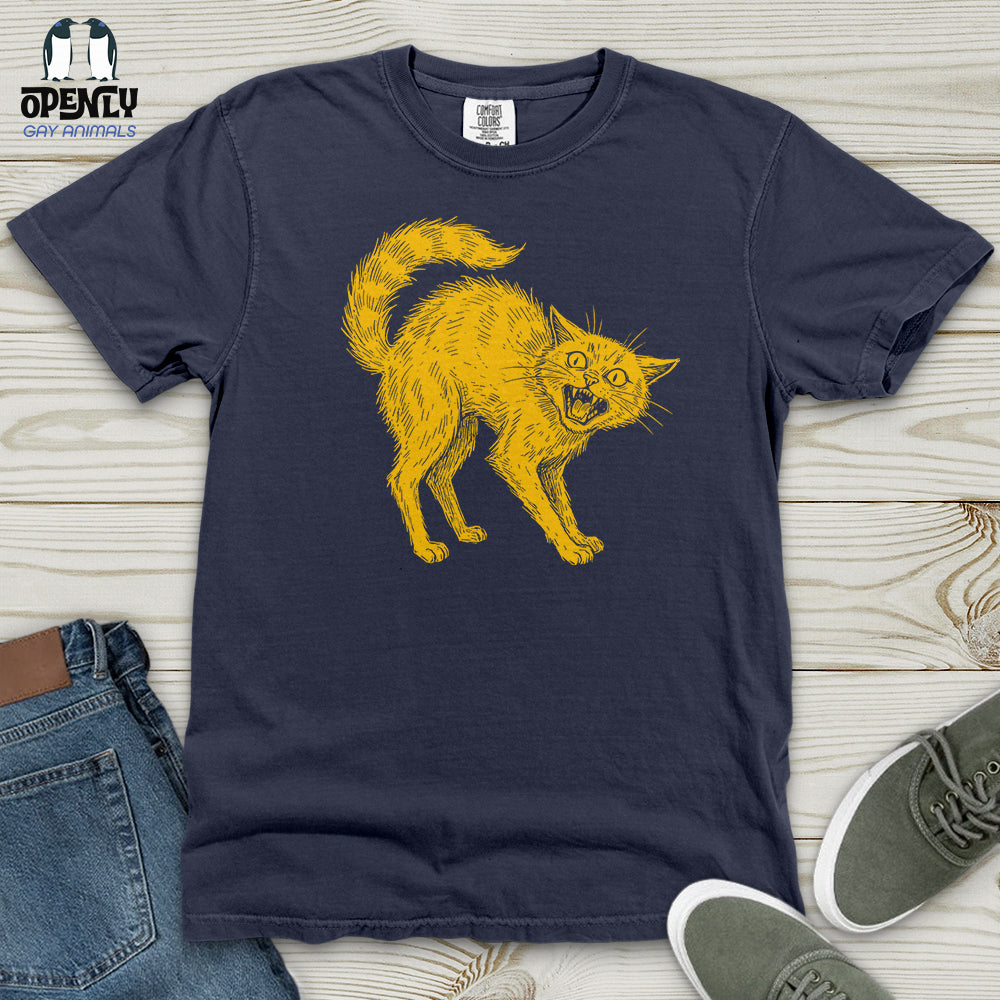 Horrible Japanese Cat Heavy Cotton Comfort Colors Tee
