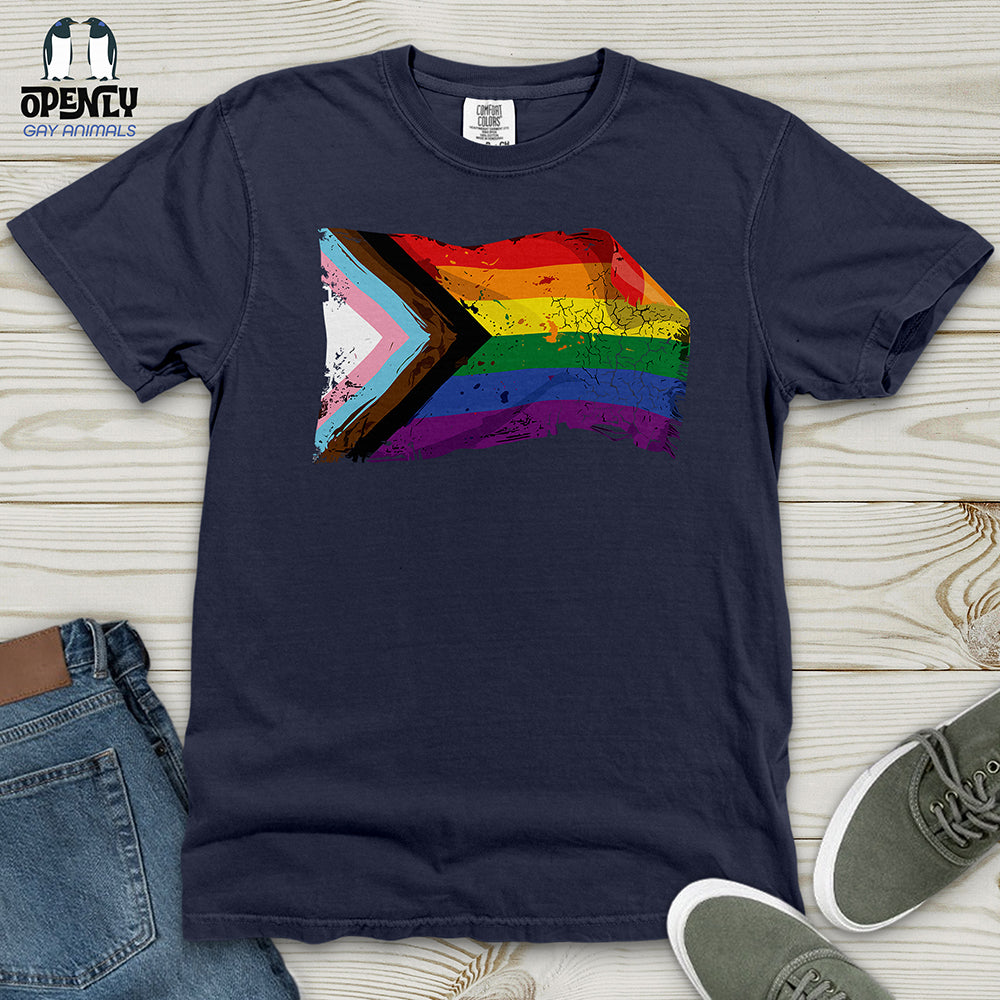 LGBTQ Flag Heavy Cotton Comfort Colors Tee