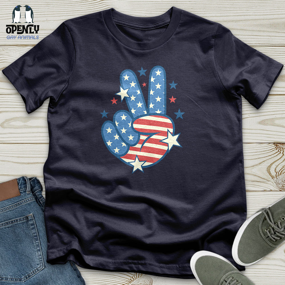Victory Sign American Unisex T-Shirt