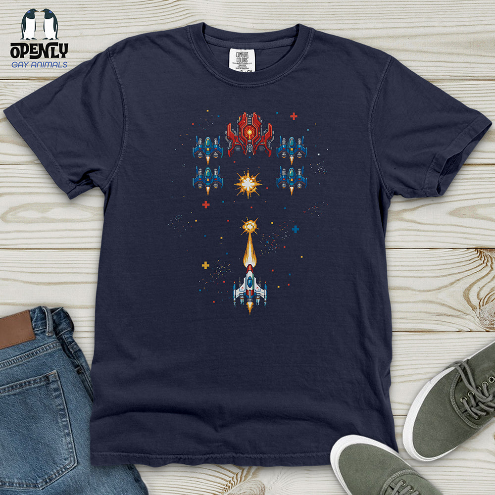 Classic Galaga War Heavy Cotton Comfort Colors Tee