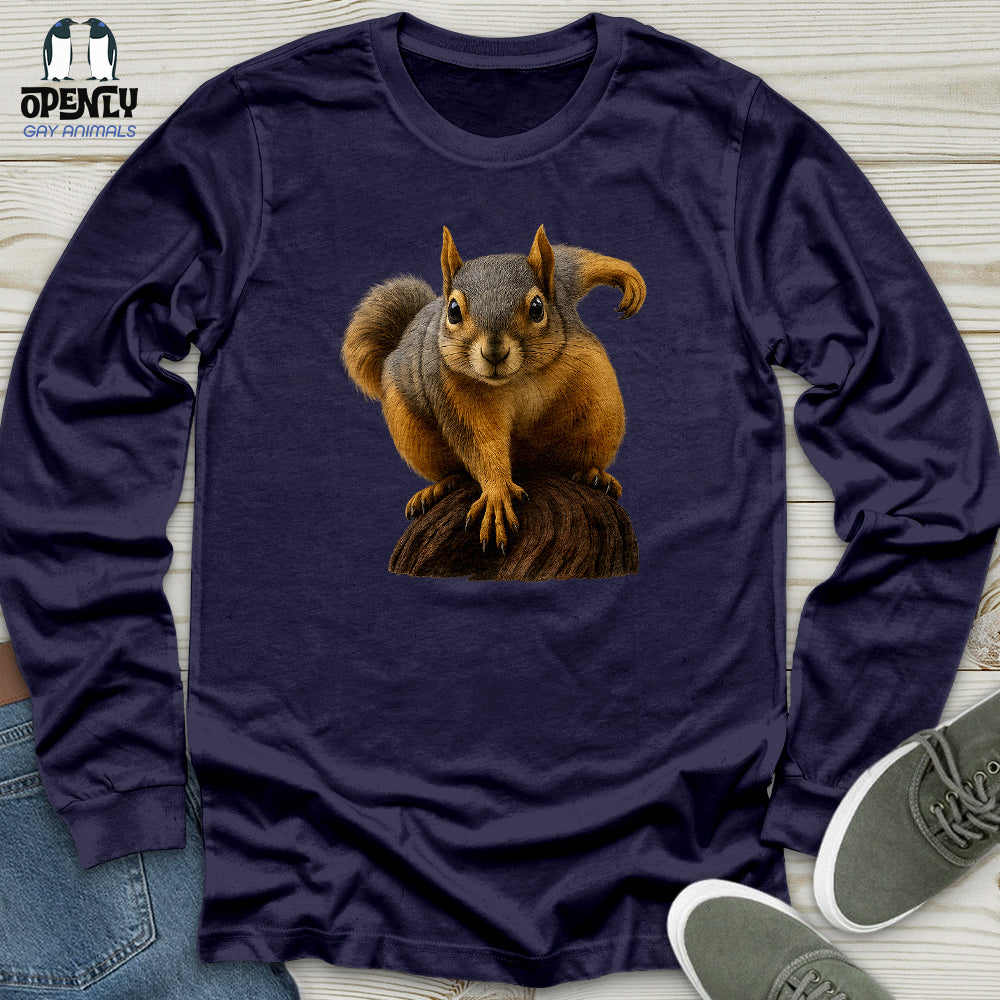 Squirrel on Alert Unisex Long Sleeve Tee