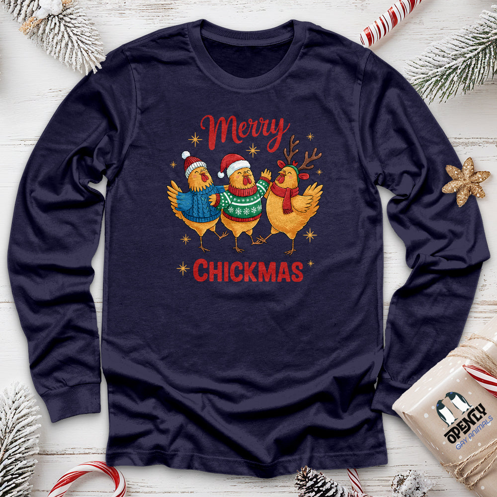 Merry Chickmas Unisex Long Sleeve Tee