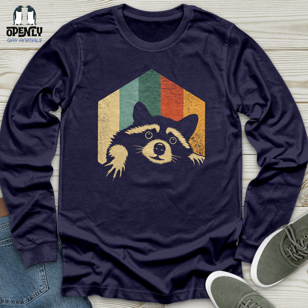 Retro Raccoon Unisex Long Sleeve Tee