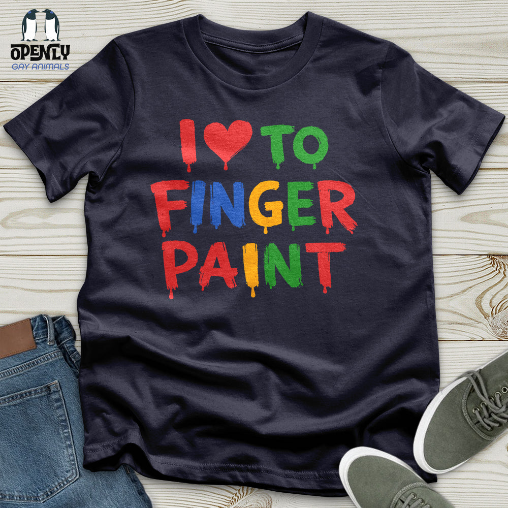 I Love to Finger Paint Male Couple T-Shirt