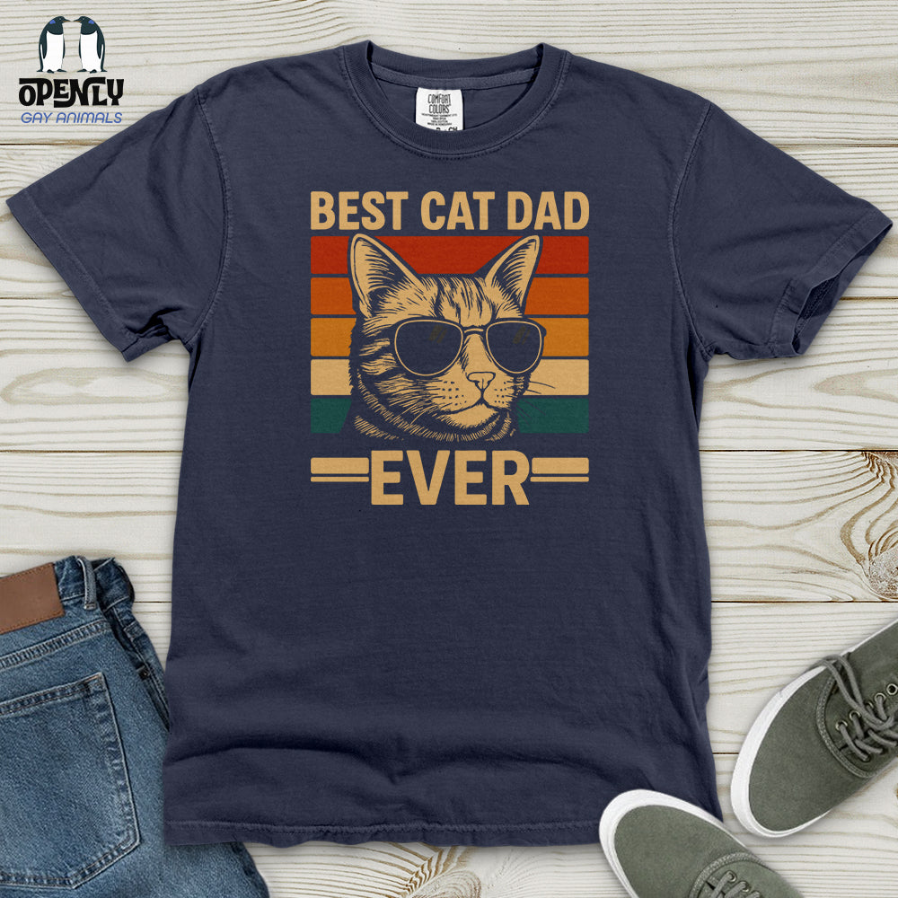 Best Cat Dad Ever Heavy Cotton Comfort Colors Tee