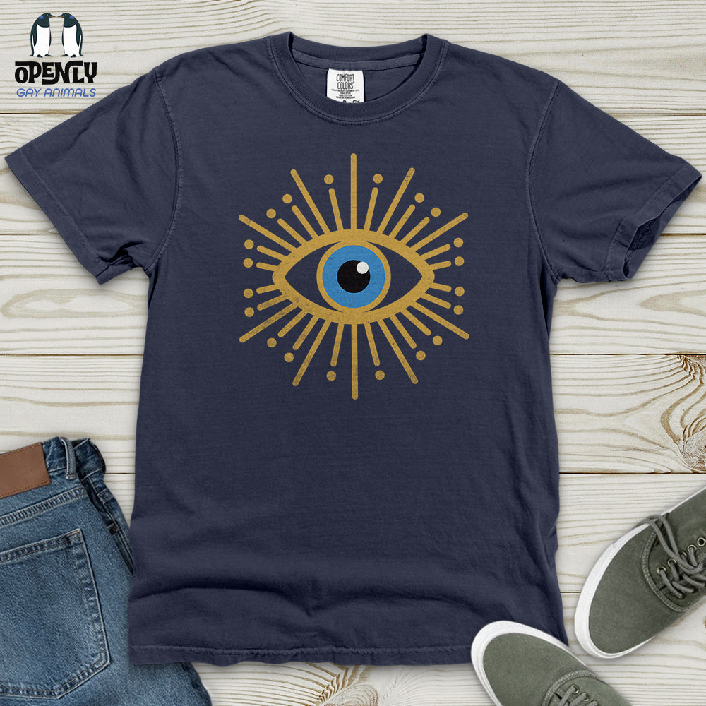 Gold Evil Eye Heavy Cotton Comfort Colors Tee