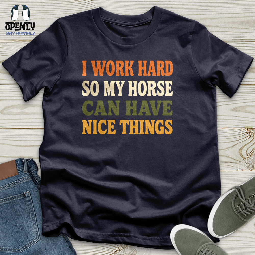 Work Hard Horse Layout Unisex T-Shirt