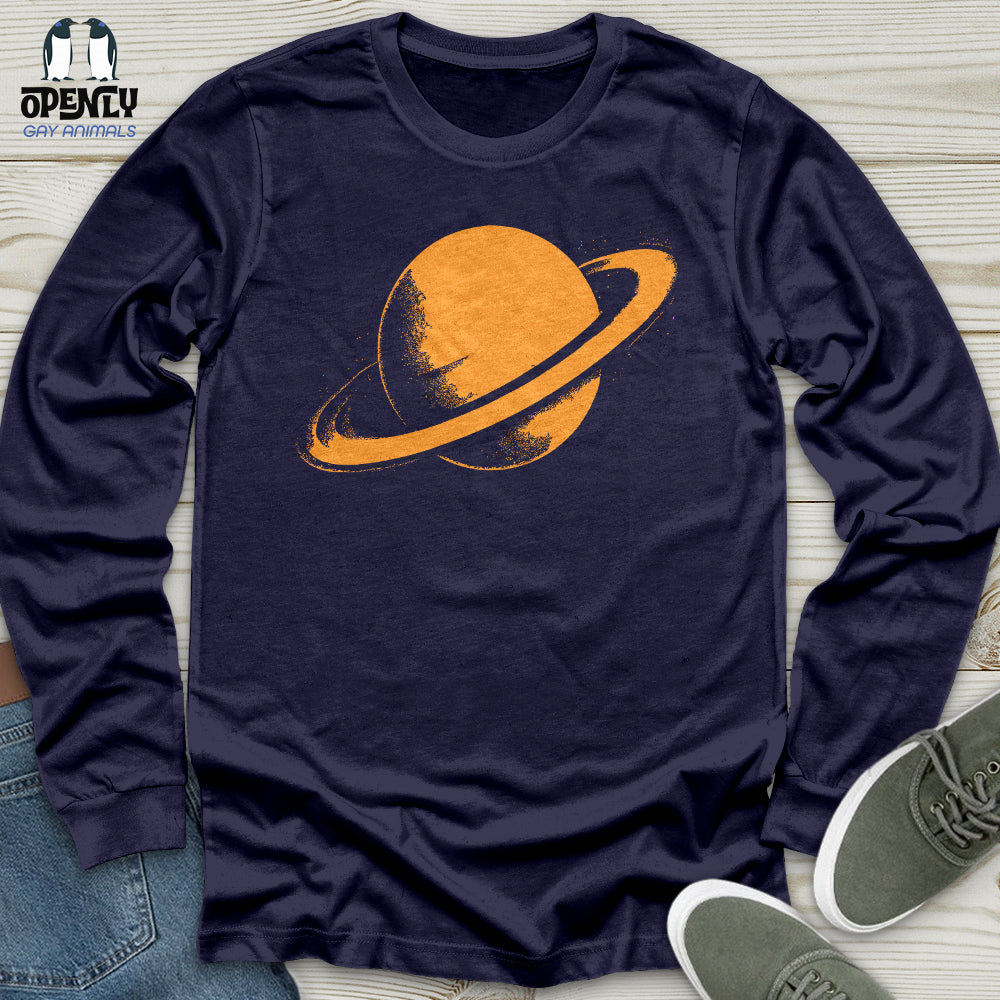Saturn Planet With Rings Unisex Long Sleeve Tee