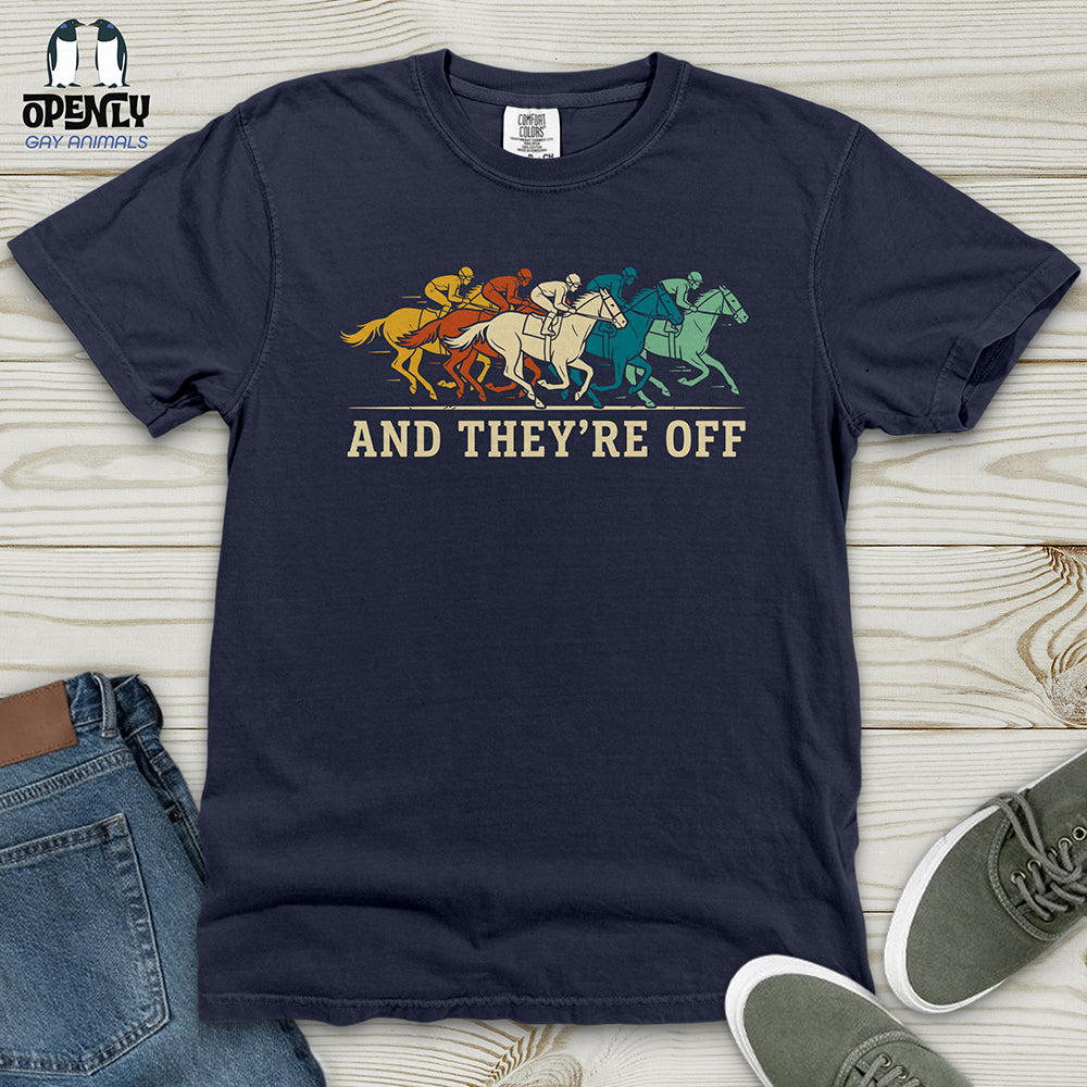 And They're Off Heavy Cotton Comfort Colors Tee