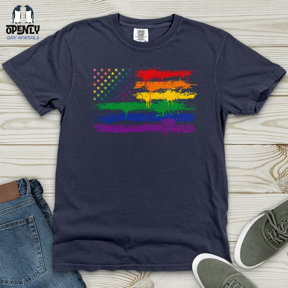 Gay Flag Heavy Cotton Comfort Colors Tee