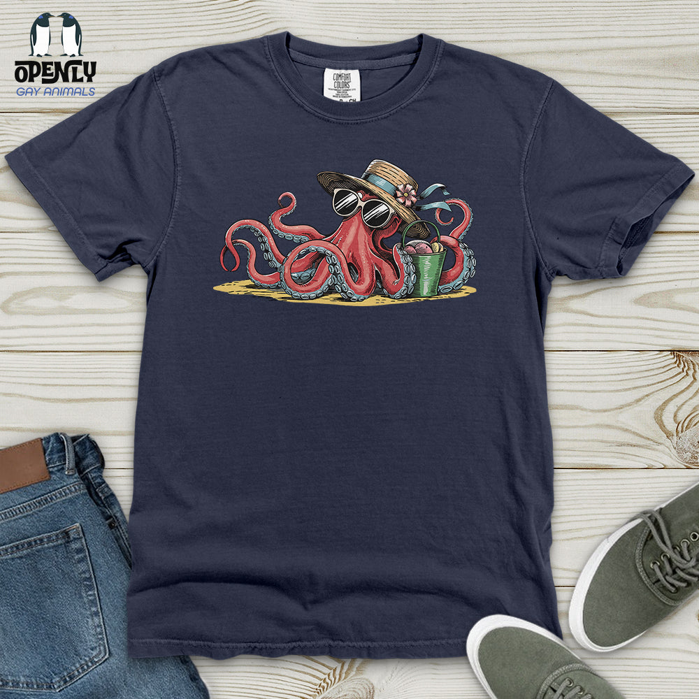 Beach Octopus Heavy Cotton Comfort Colors Tee