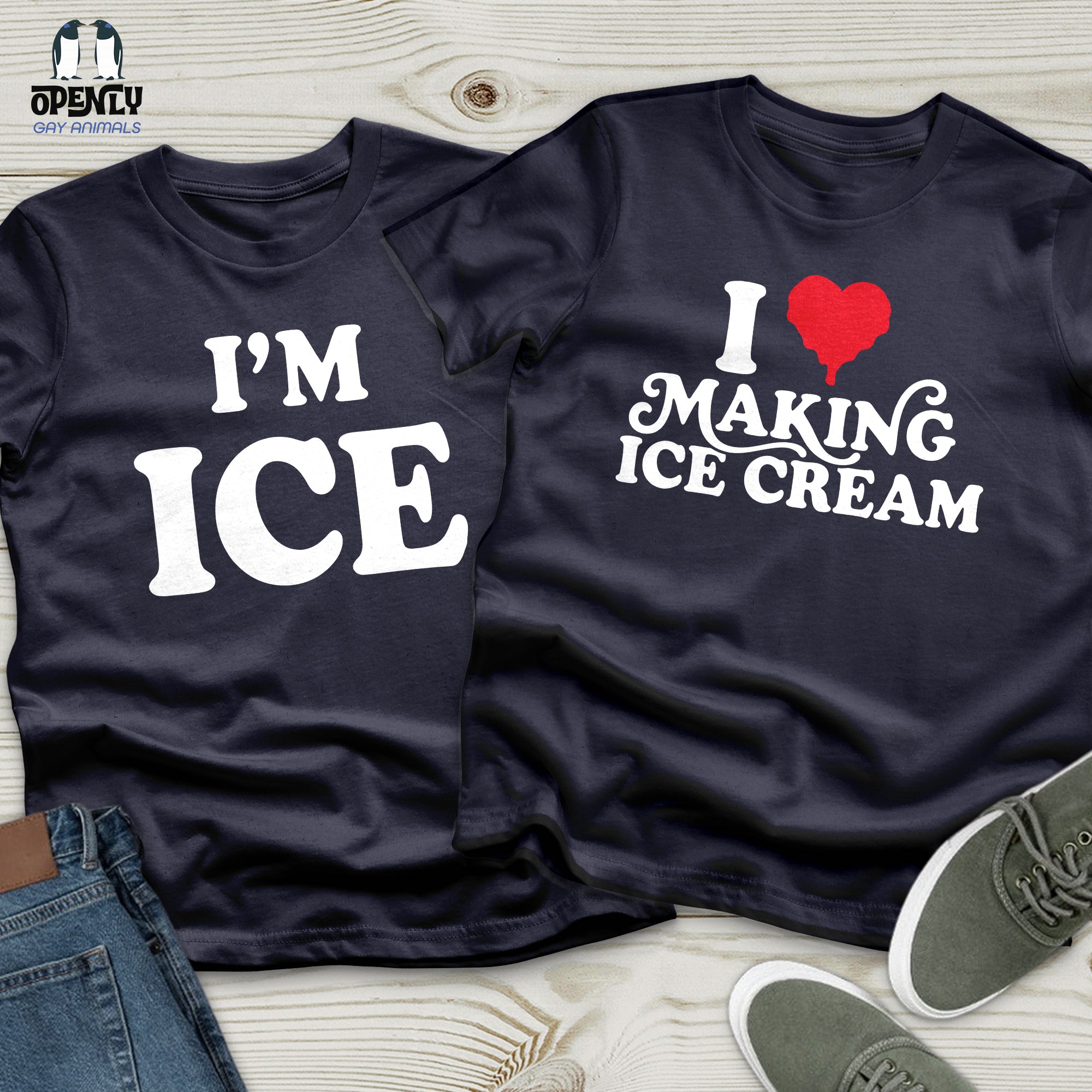 ICE Cream Couple T-Shirt Set