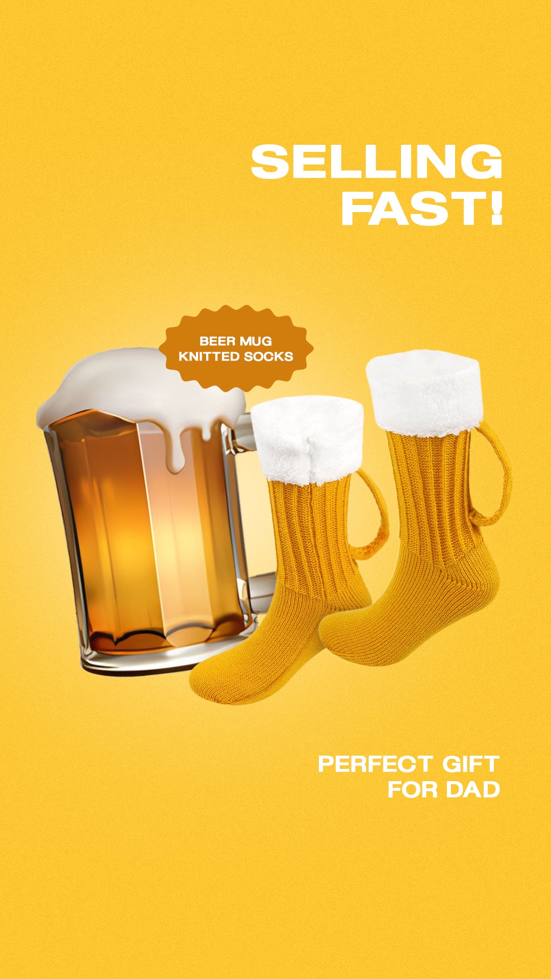 Beer Mug Knitted Socks