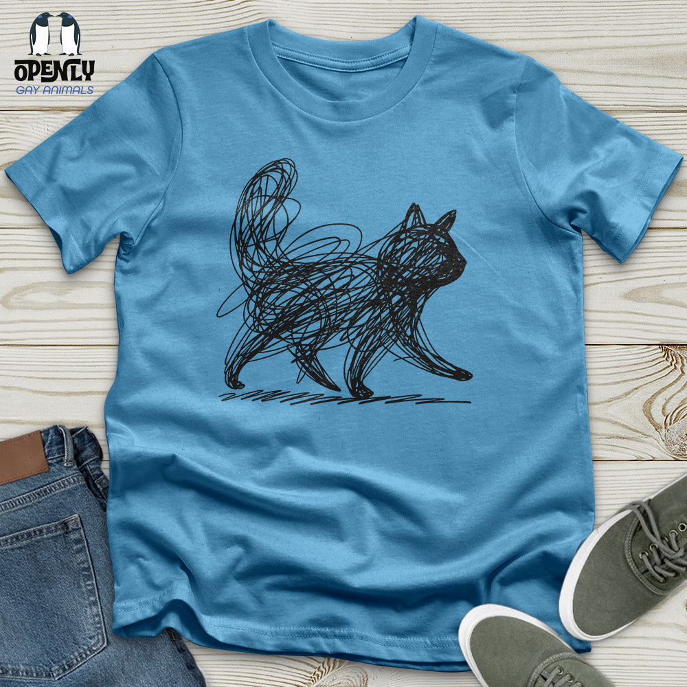Scribble Cat Unisex T-Shirt