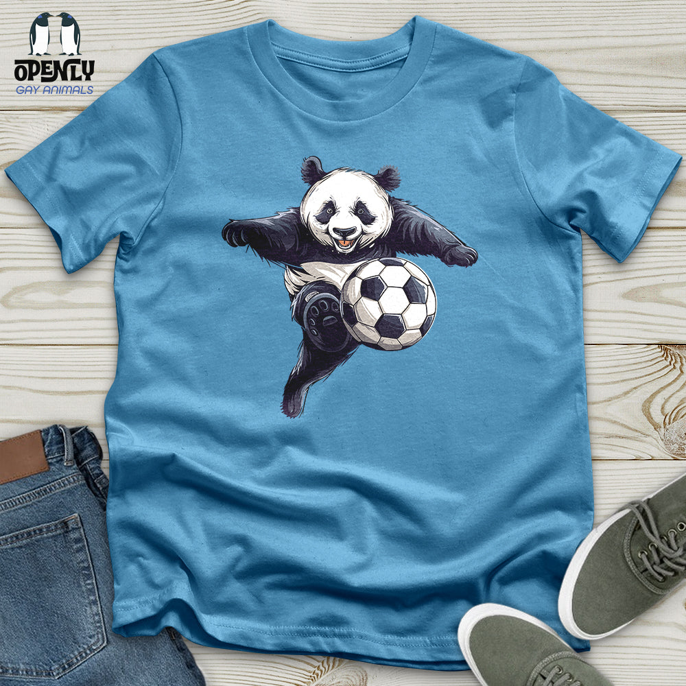 Panda Soccer Strike Unisex t-shirt