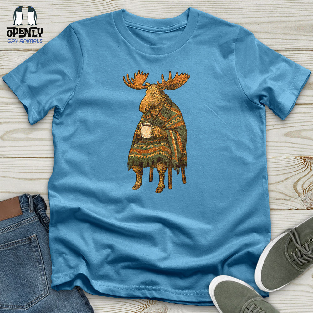 Moose Drinking Coffee Unisex T-Shirt