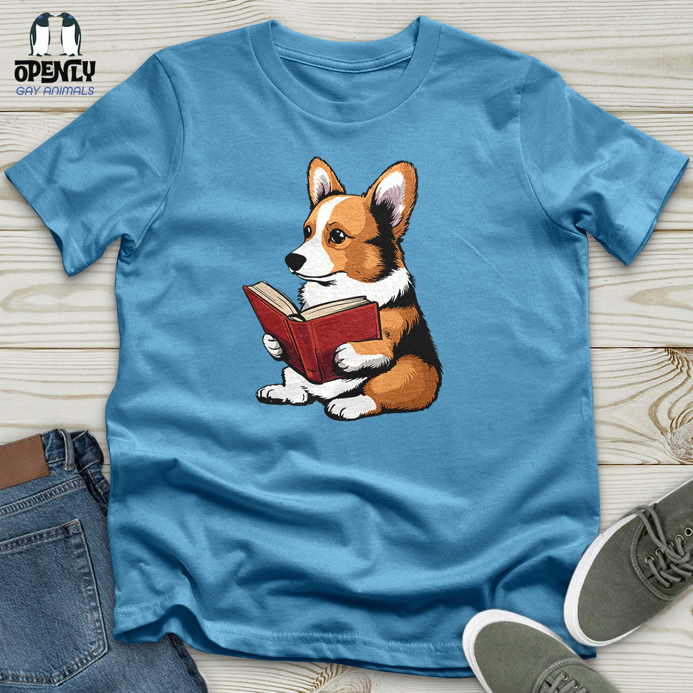 Corgi Reading Book Unisex T-Shirt