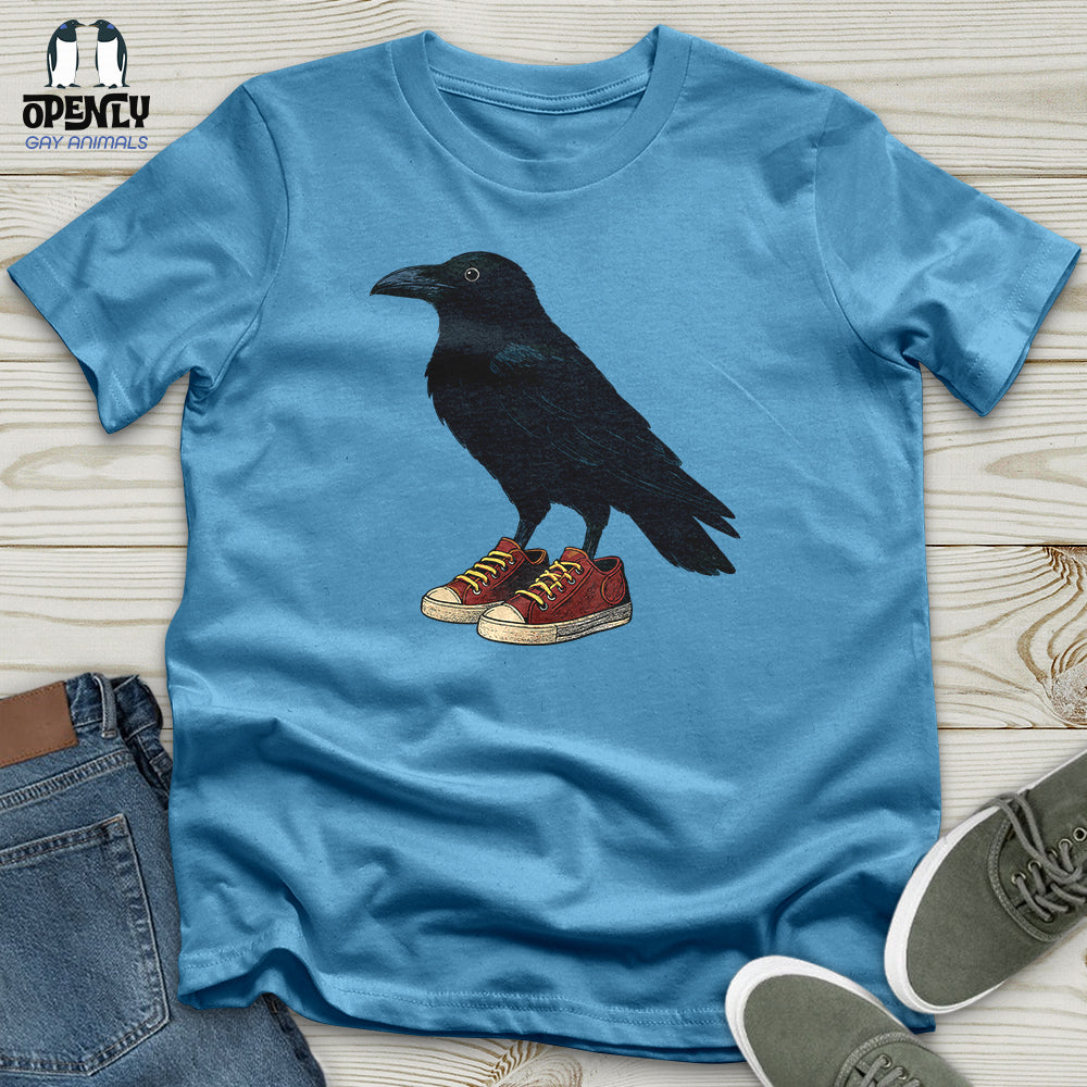 Raven Wearing Sneakers Unisex T-Shirt