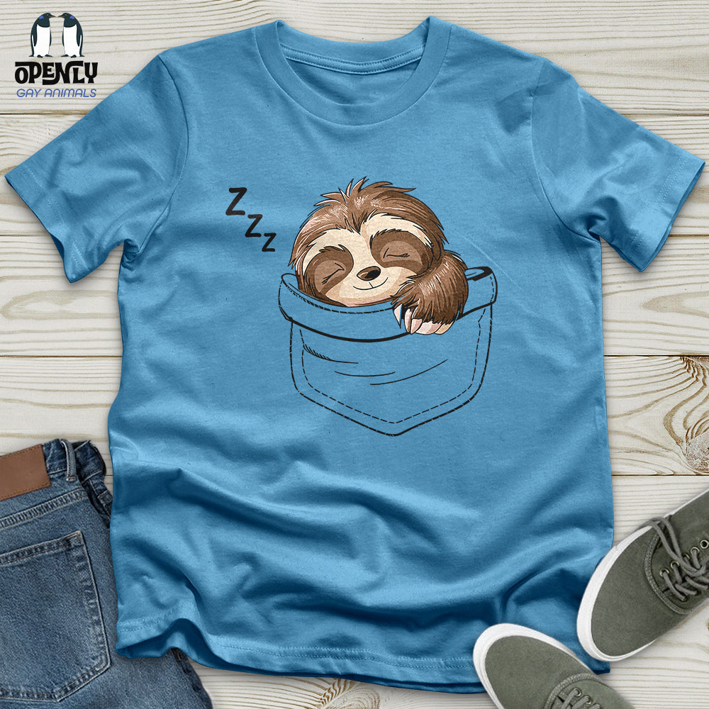 Sloth Sleeping In a Pocket Unisex T-Shirt