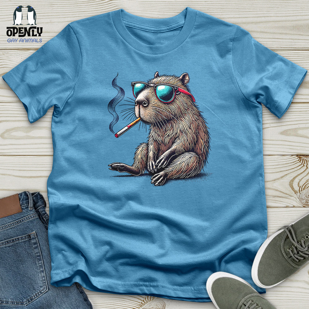 Capybara With Sunglasses and Cigarette Unisex T-Shirt