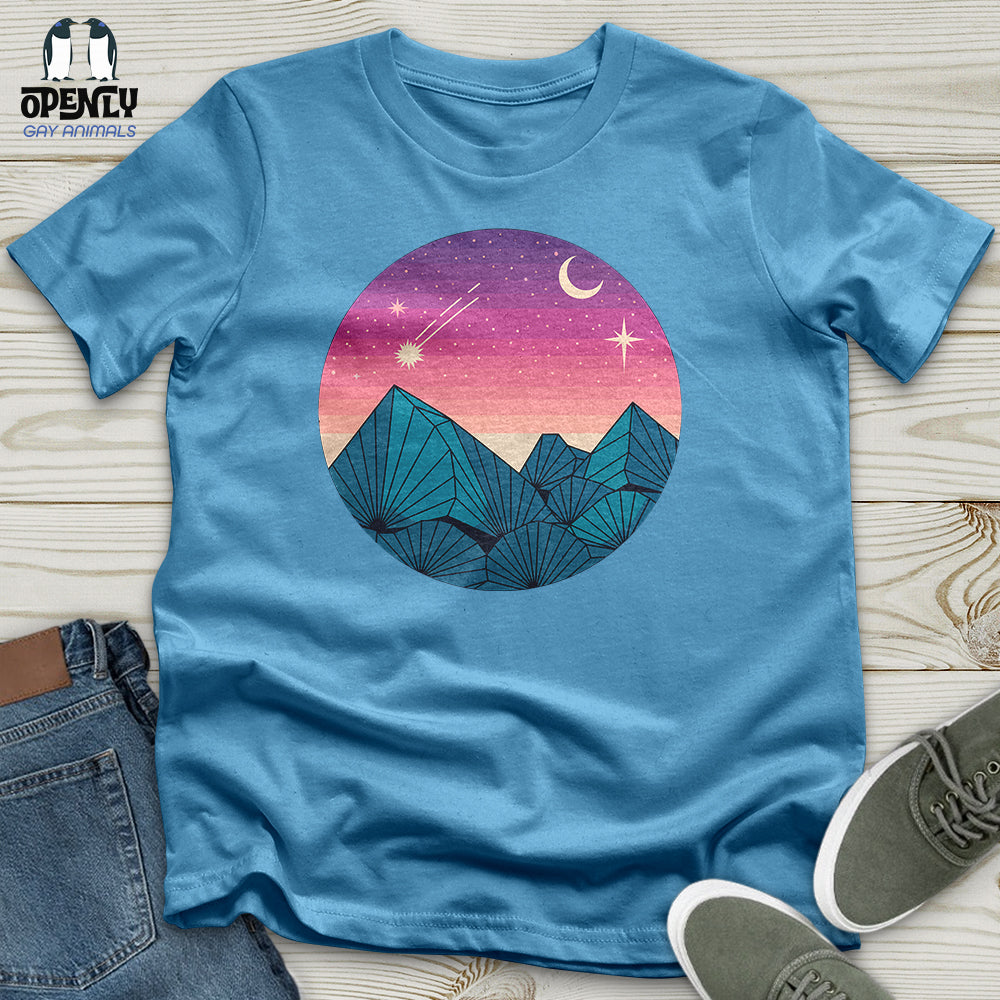 Geometric Mountain Landscape Unisex T-Shirt