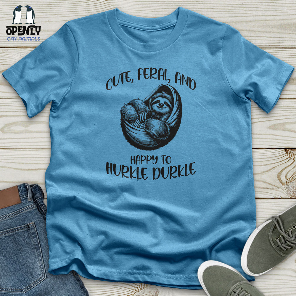 Cute, Feral, and Happy Unisex t-shirt