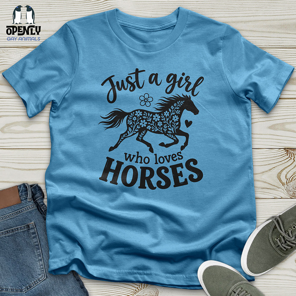 Floral Horse Silhouette Unisex T-Shirt