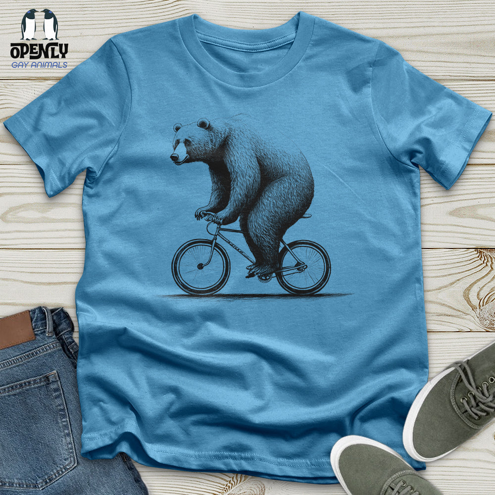 Bear Riding Bike Unisex T-Shirt