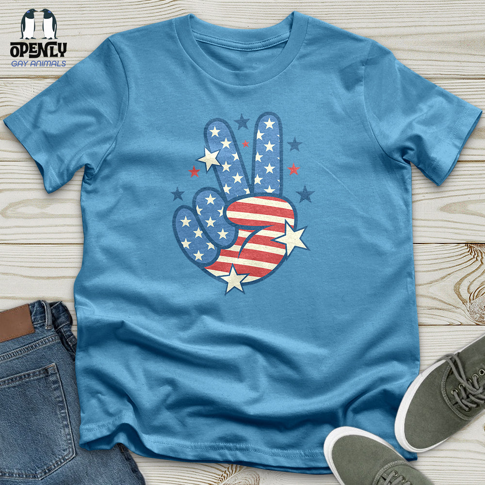 Victory Sign American Unisex T-Shirt