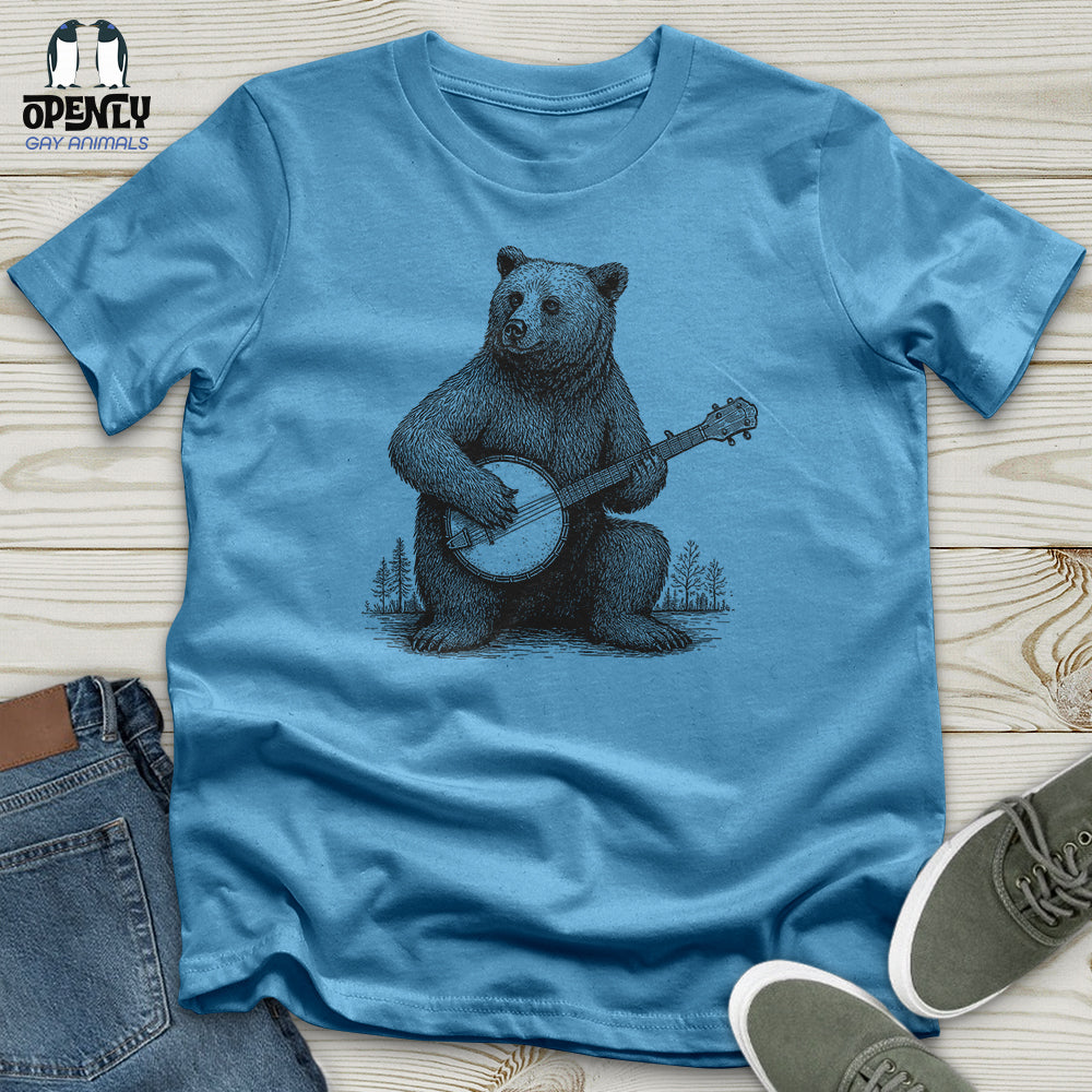 Bear Playing Banjo Unisex T-Shirt