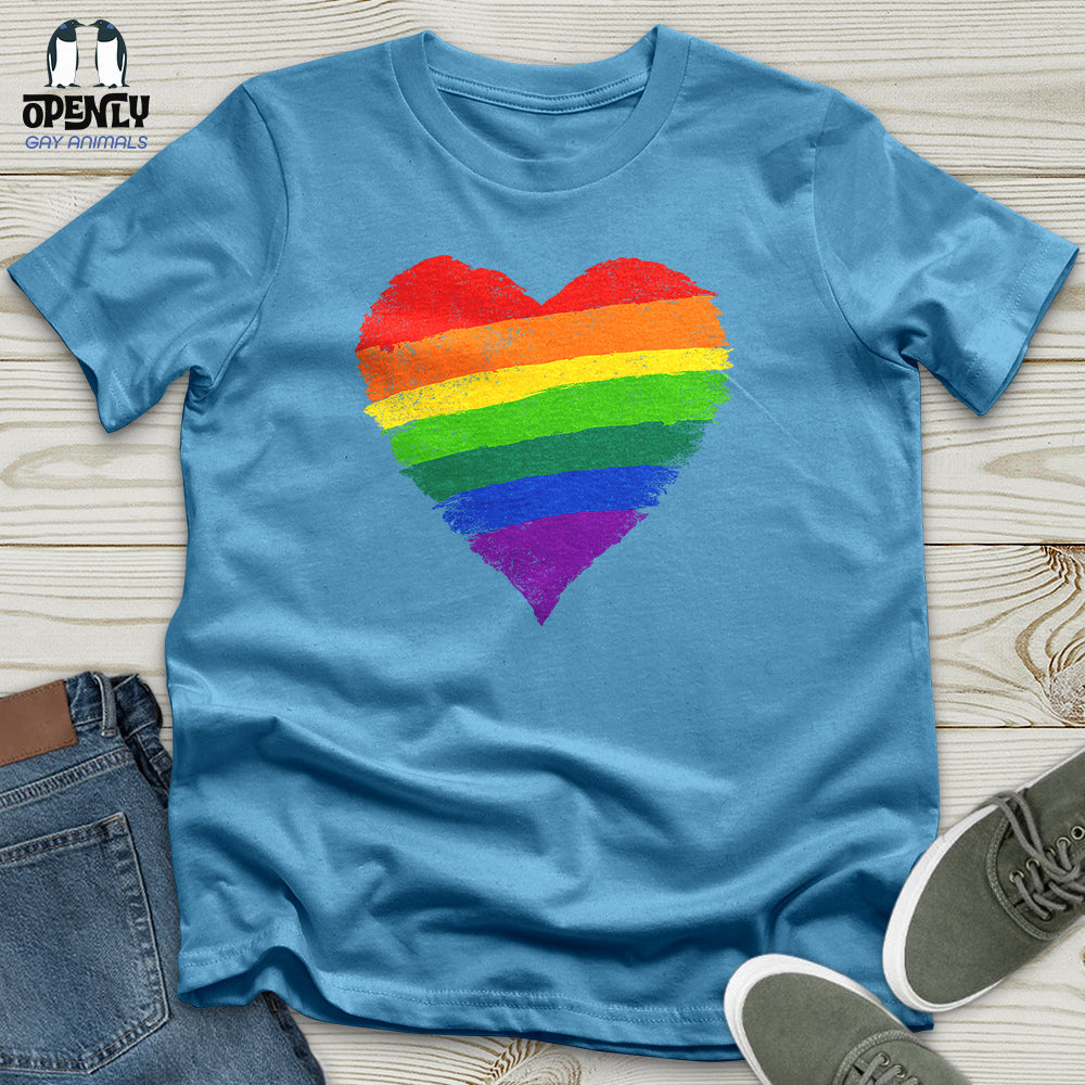 Rainbow Heart Lgbt Ally Unisex T-Shirt